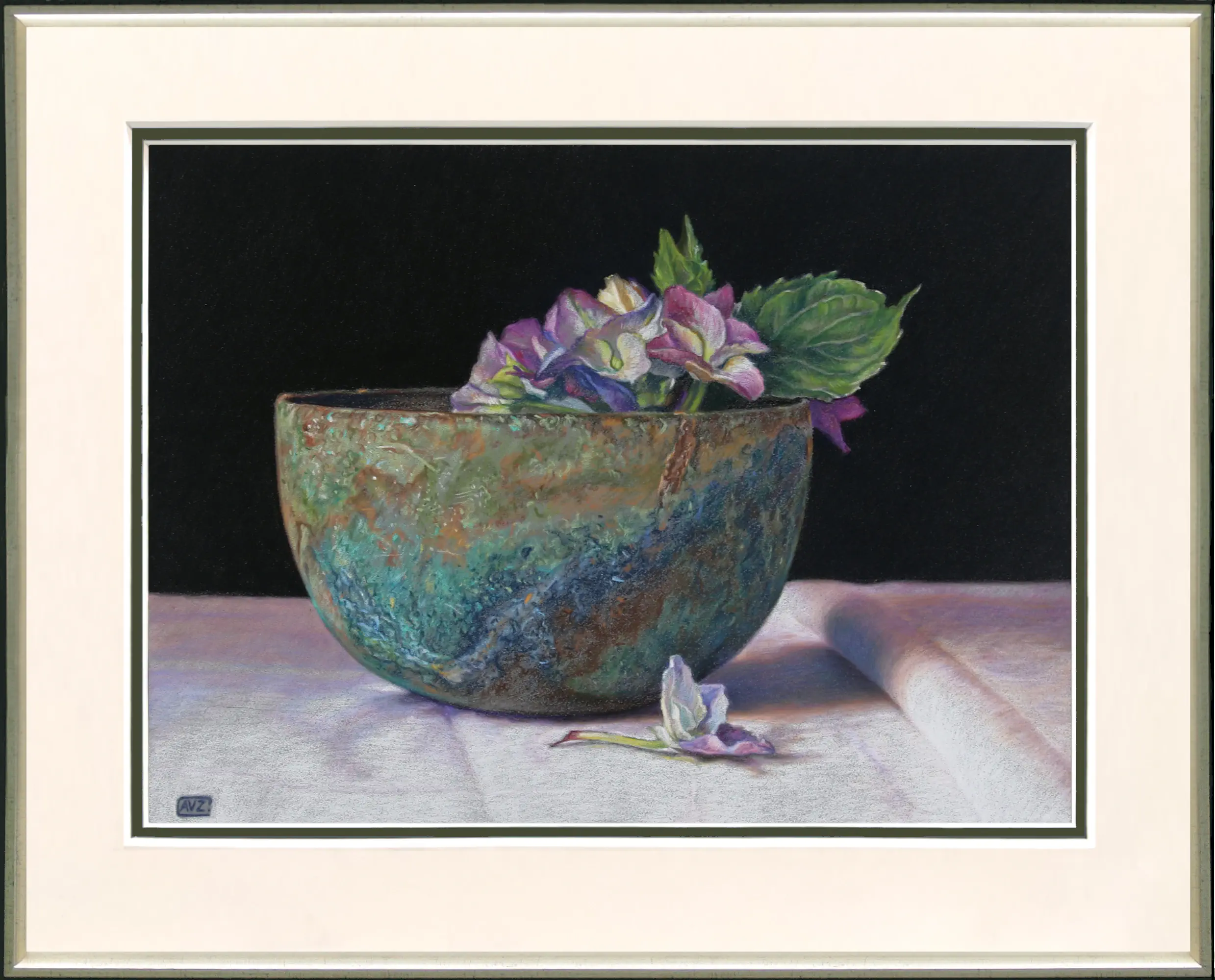 Iraanse kom met hortensia