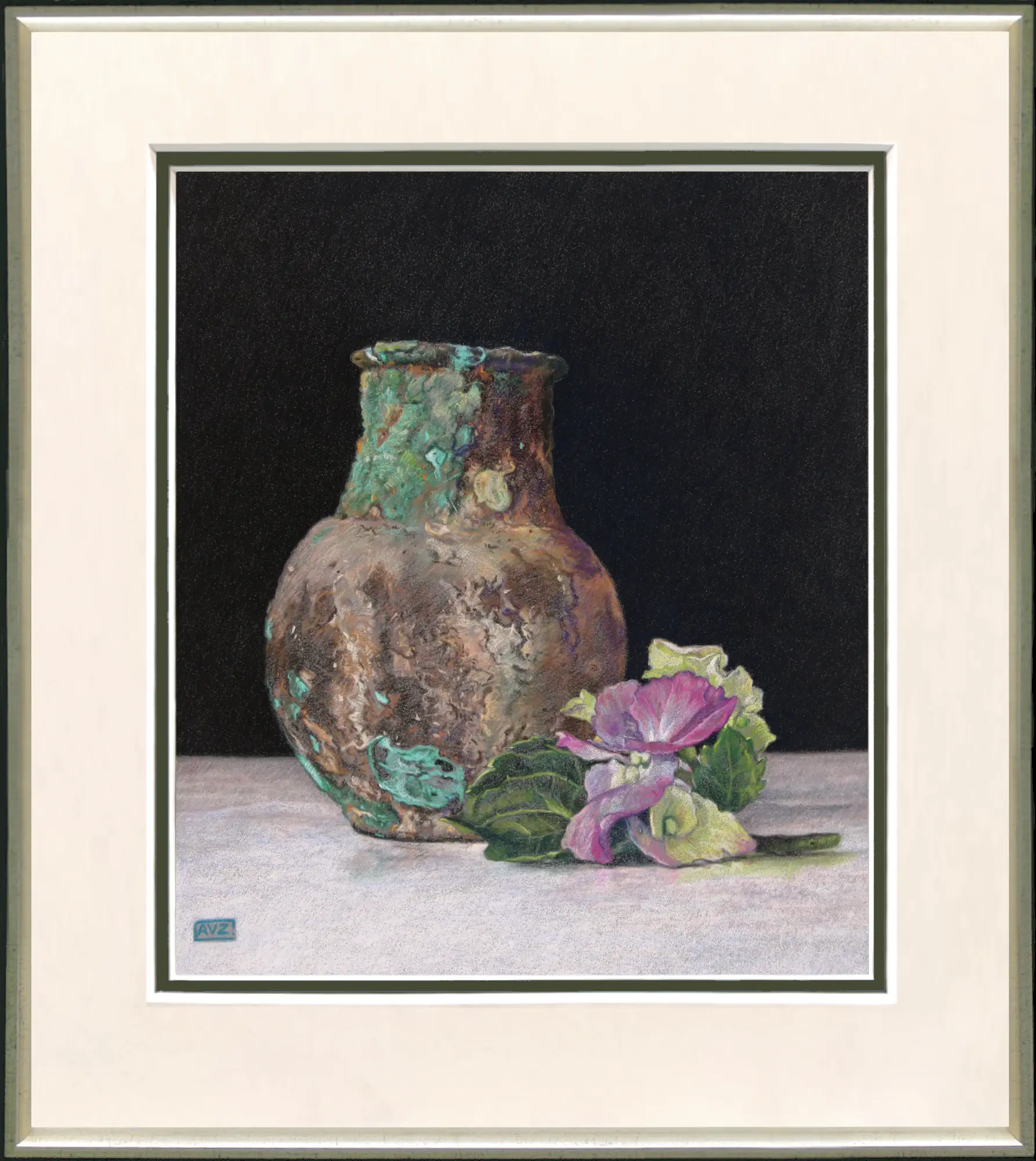 Romeins vaasje met hortensia