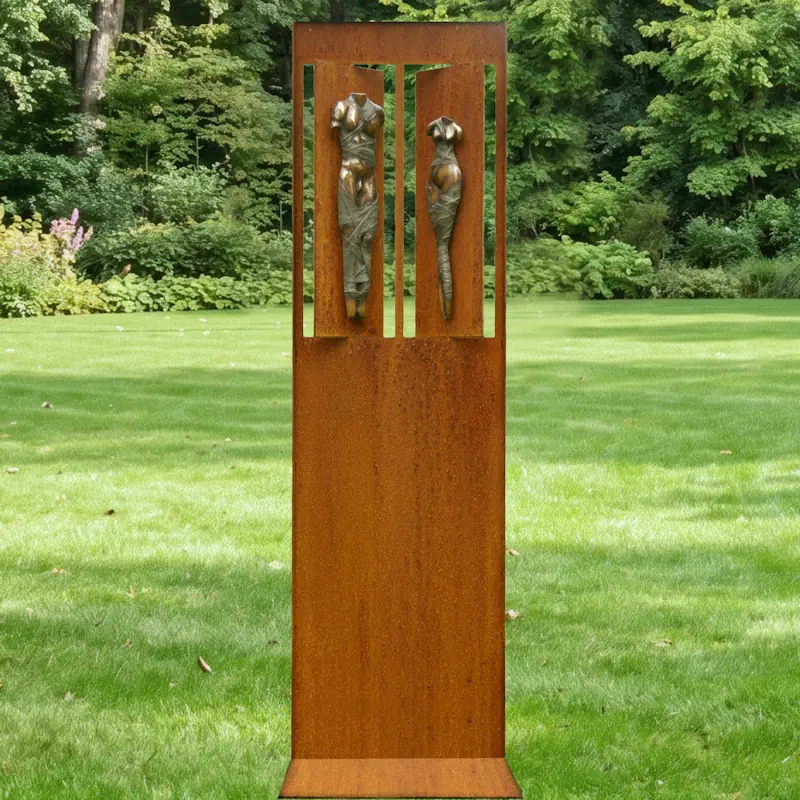 Living Apart Together von Anton ter Braak | figur Skulptur in Bronze Auflage 3 182 cm hoch
