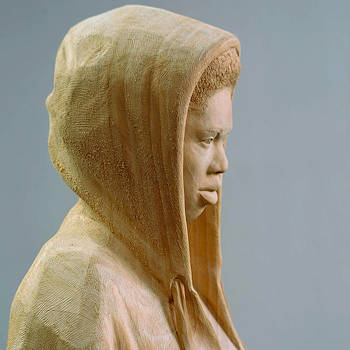 Pjotr van Boris Paval Conen | figuur beeld in hout unicum 76 cm hoog