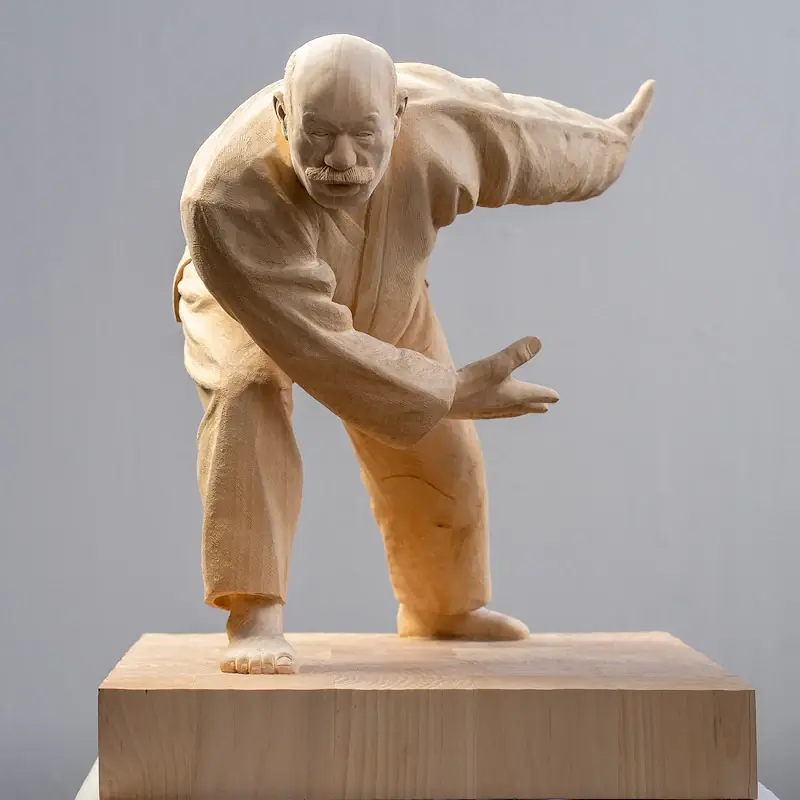 Mas van Boris Paval Conen | figuur beeld in hout unicum 50 cm hoog