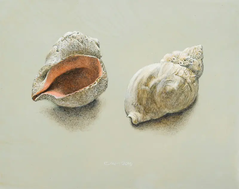 Souvenir III van Chris Herenius | stilleven schilderij in acrylverf op paneel 24 x 29 cm