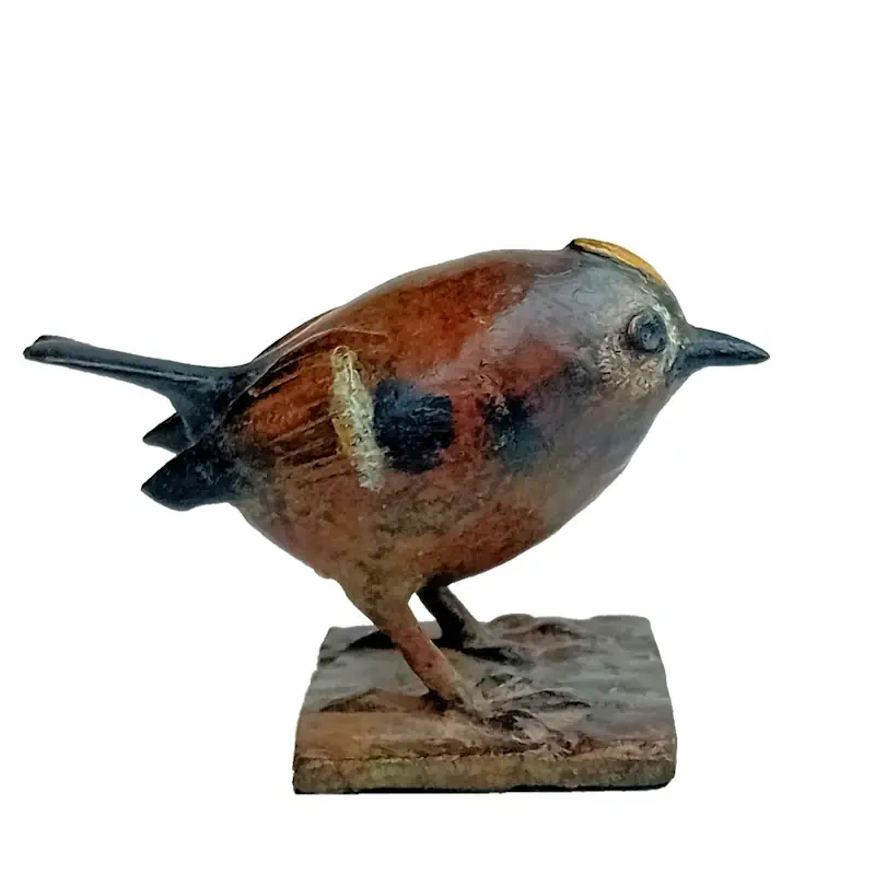 Goudhaantje van Coba Koster | dier beeld in brons oplage 8 8 cm hoog