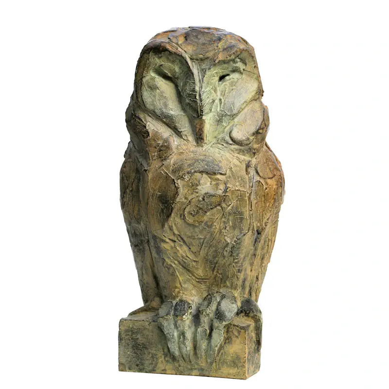 Schleiereule von Coba Koster | tier Skulptur in Bronze Auflage 8 30 cm hoch