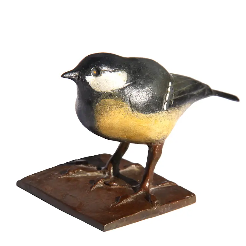 Great Tit by Coba Koster | animal sculpture in bronze edition of 25 8 cm high