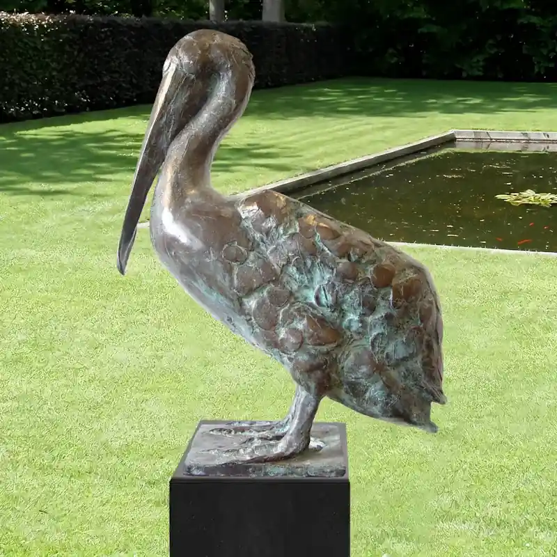 Pelikan von Coba Koster | tier Skulptur in Bronze Auflage 10 62 cm hoch x 50 cm breit