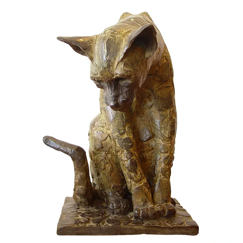 Siamesisch von Coba Koster | tier Skulptur in Bronze Auflage 8 38 cm hoch x 31 cm breit
