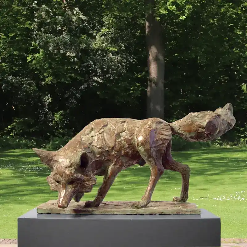 Fox I von Coba Koster | tier Skulptur in Bronze Auflage 10 60 cm breit x 43 cm hoch