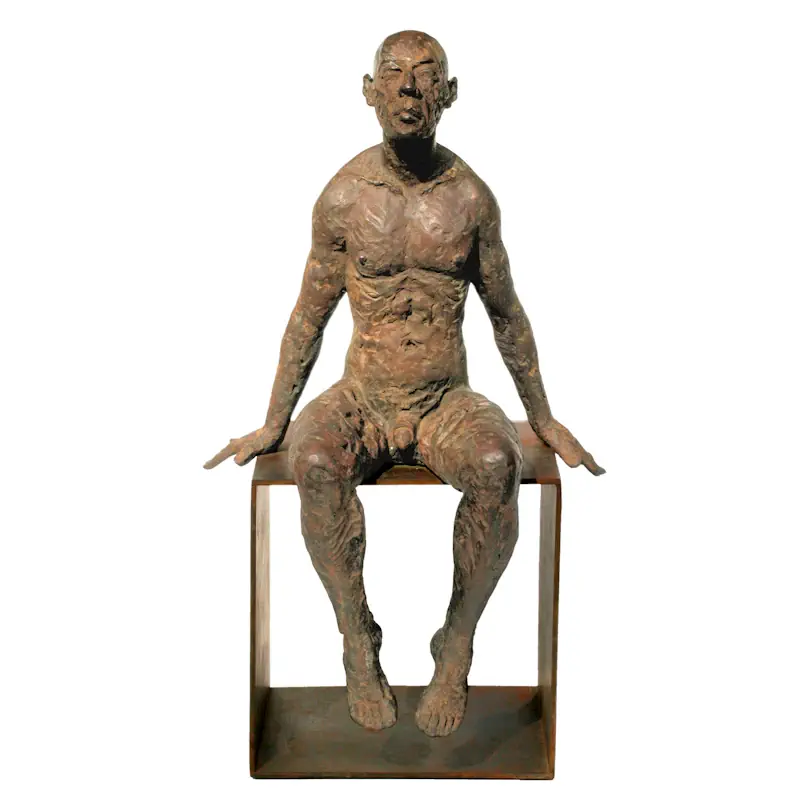 L'Automne van Edward Vandaele | figuur beeld in brons oplage 8 50 cm hoog