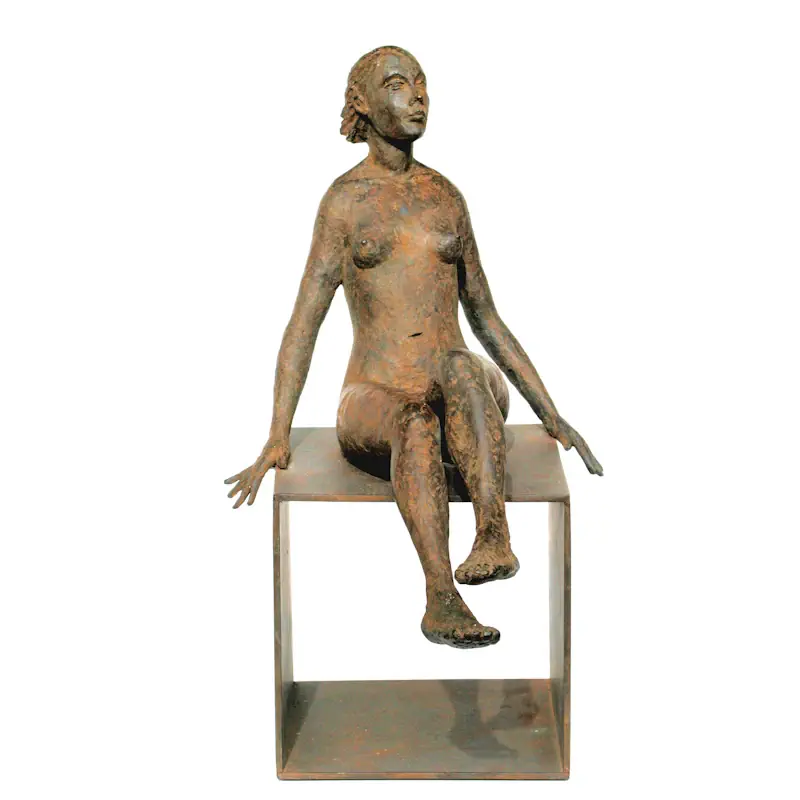 Le printemps van Edward Vandaele | figuur beeld in brons oplage 8 50 cm hoog