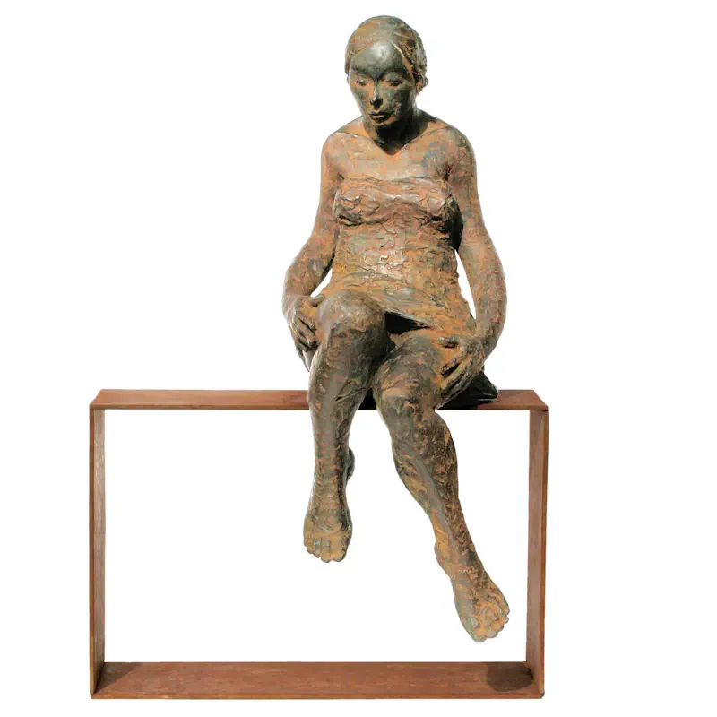 Serenity by Edward Vandaele | figure sculpture in bronze edition of 4 50 cm high