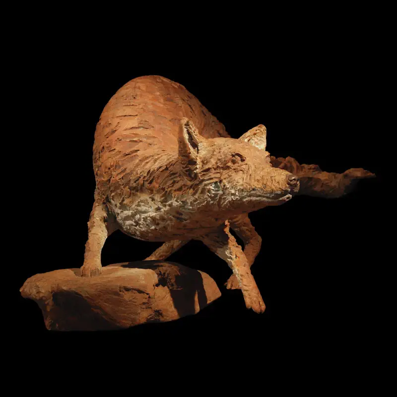 Van den vos Reynaerde van Edward Vandaele | dieren beeld in brons oplage 8 50 cm hoog
