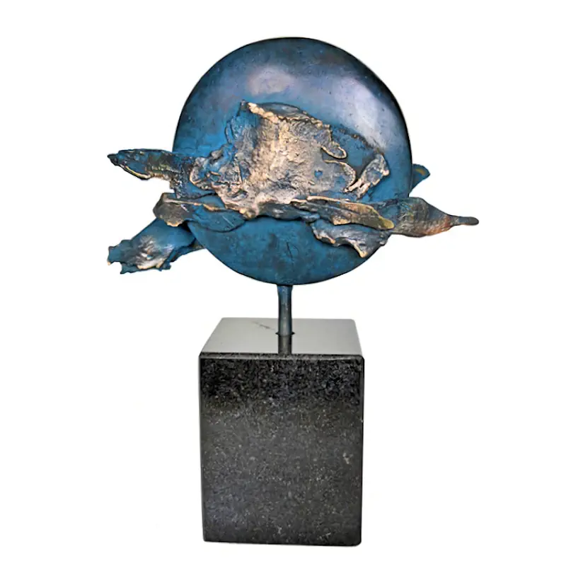 Blue Moon von Ernest Joachim | landschaft Skulptur in Bronze Auflage 6 26 cm hoch