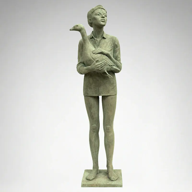 Gans von Erwin Meijer | figur Skulptur in Bronze Auflage 8 95 cm hoch