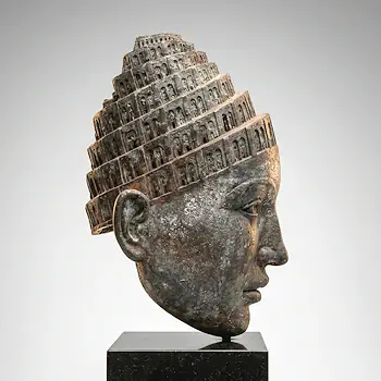 Babel by Erwin Meijer | figure sculpture in bronze edition of 8 62 cm high