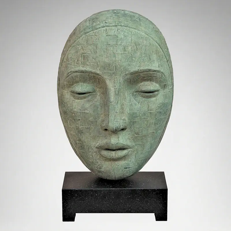Labyrinth S by Erwin Meijer | figure sculpture in bronze edition of 8 49 cm high