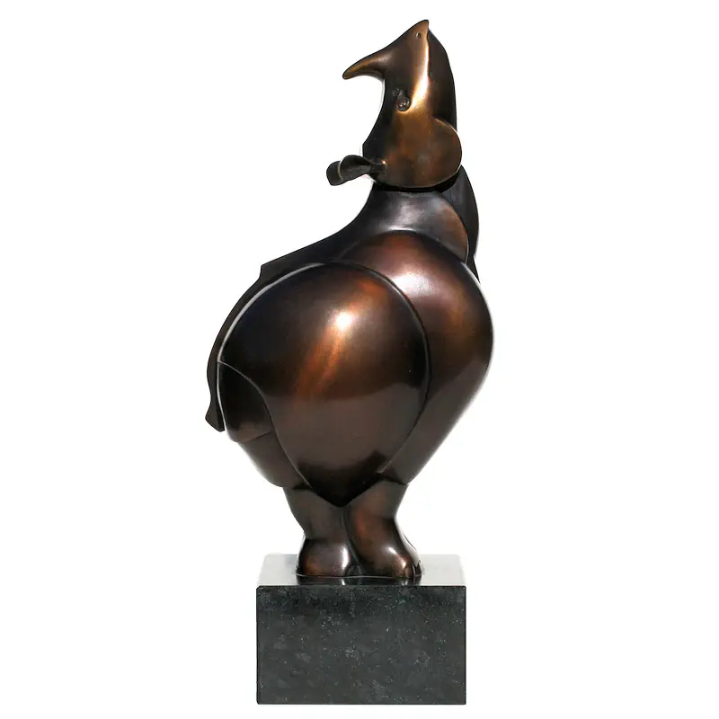 Dikke Dora van Frans van Straaten | dieren beeld in brons oplage 8 30 cm hoog