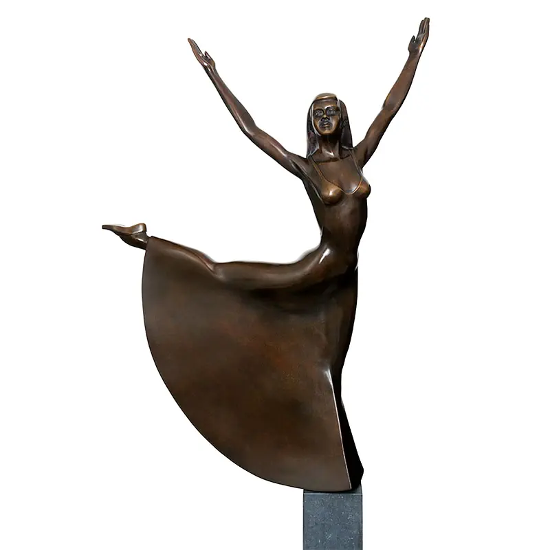 Here I am by Frans van Straaten | figure sculpture in bronze edition of 8 170 cm high