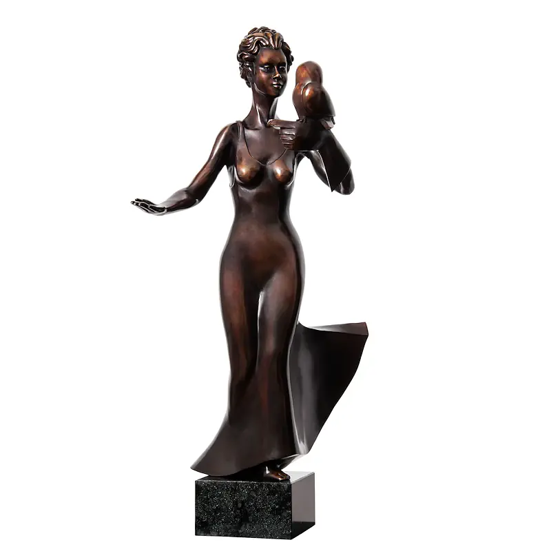Intelligentia by Frans van Straaten | figure sculpture in bronze edition of 8 78 cm high