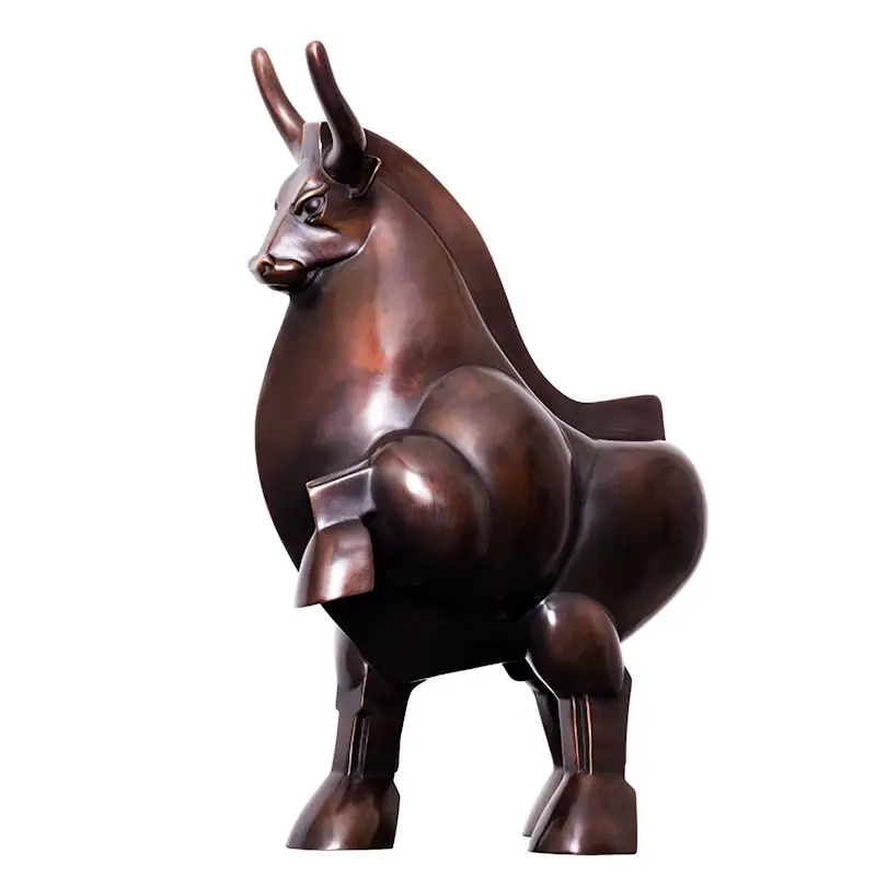 Taurus M by Frans van Straaten | animal sculpture in bronze edition of 8 57 cm high