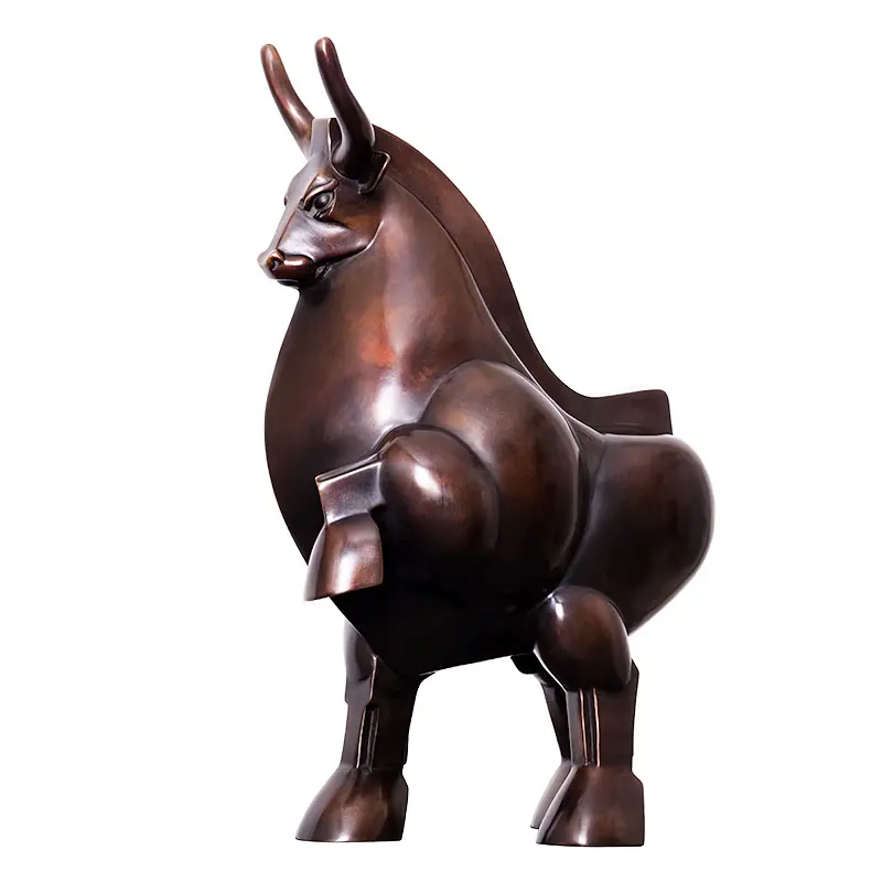 Taurus S van Frans van Straaten | dieren beeld in brons oplage 24 24 cm hoog
