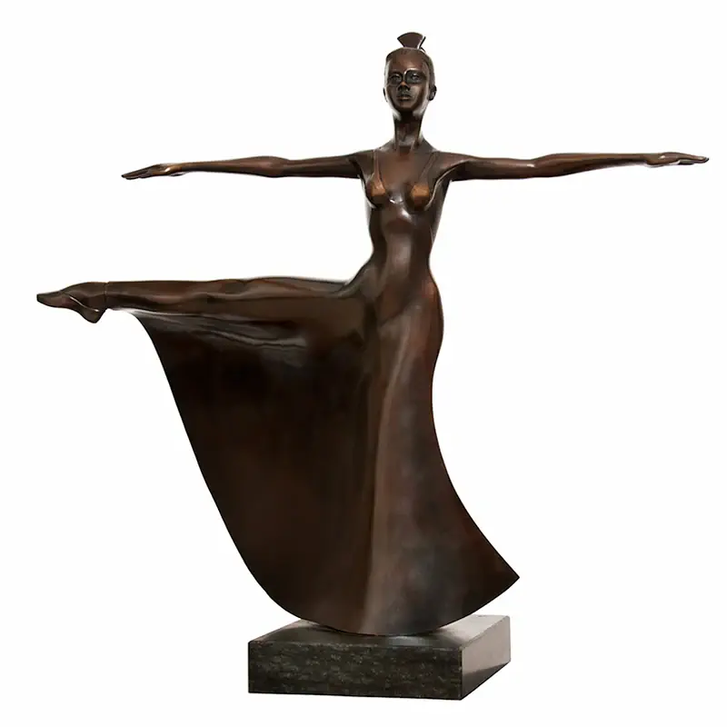 Fan by Frans van Straaten | figure sculpture in bronze edition of 8 170 cm high