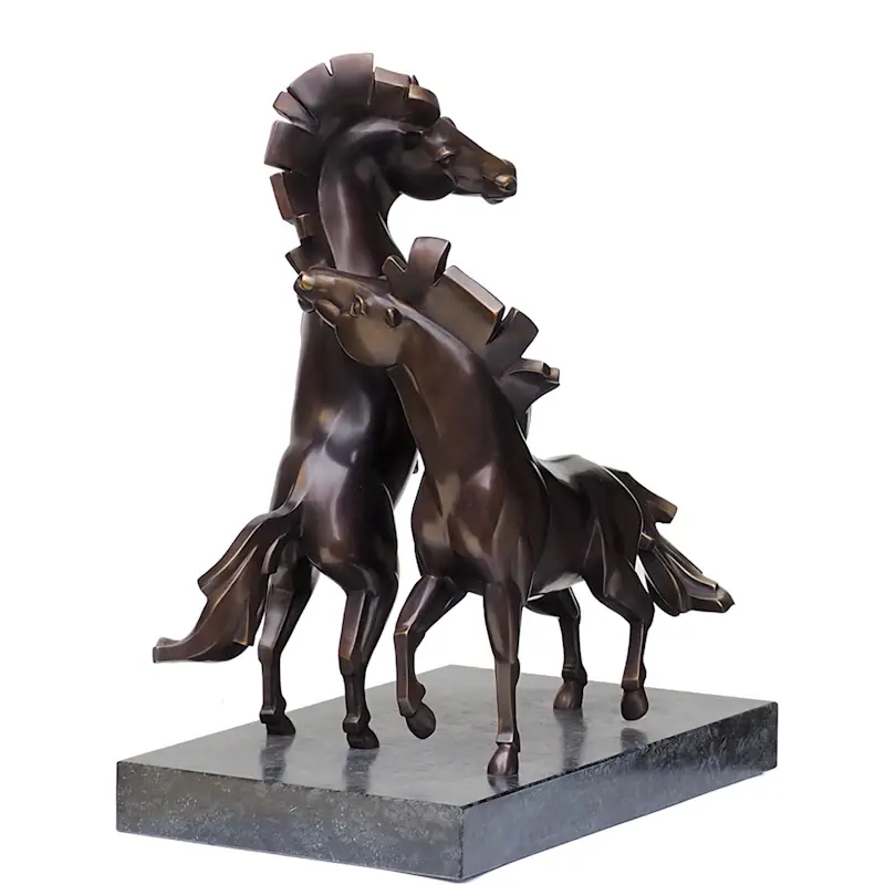 Wild and Free by Frans van Straaten | animal sculpture in bronze edition of 24 44 cm high