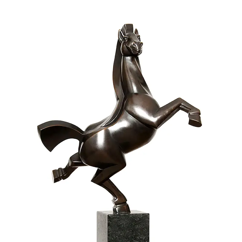 Wild horse V by Frans van Straaten | animal sculpture in bronze edition of 8 50 cm high