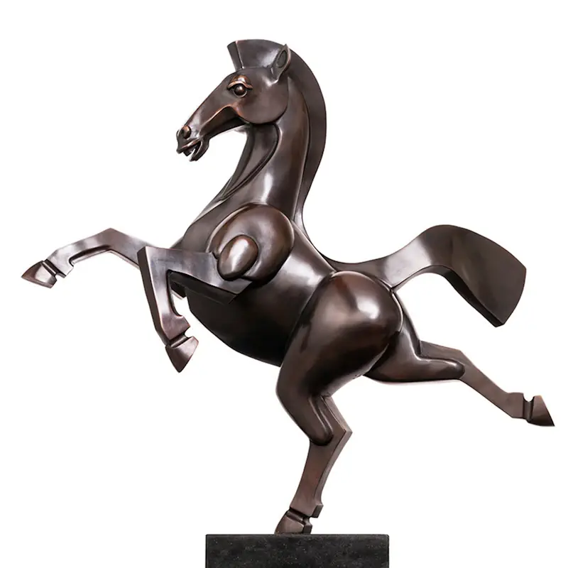 Wild horse VII by Frans van Straaten | animal sculpture in bronze edition of 8 80 cm high