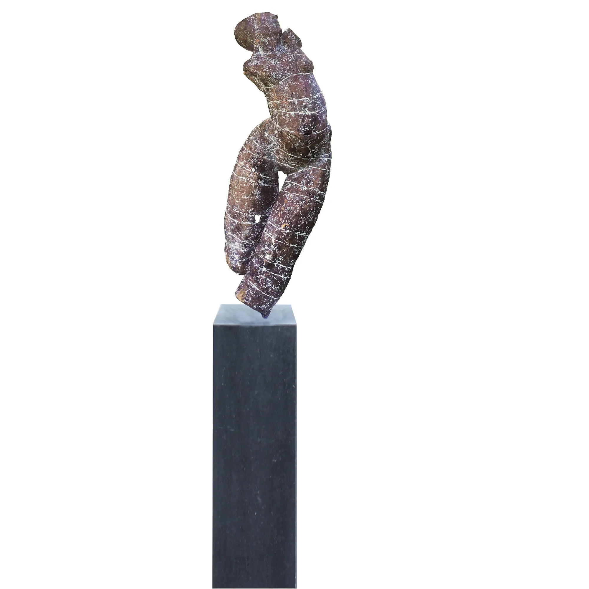 Standing torso by Gerard Engels | figure sculpture in bronze unique 180 cm high