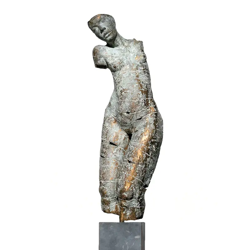 Well-being by Gerard Engels | figure sculpture in bronze unique 190 cm high