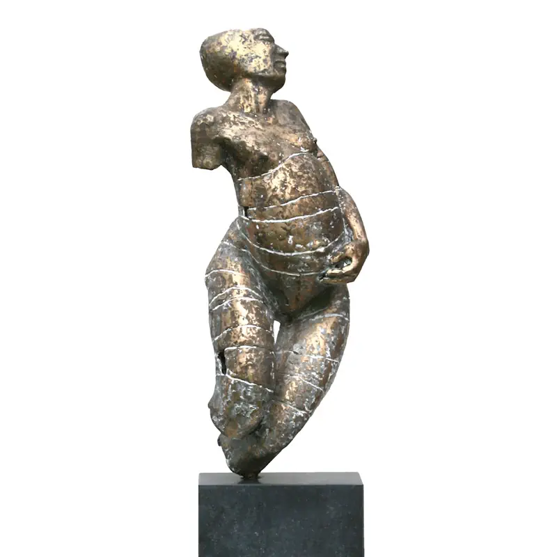 Pregnant by Gerard Engels | figure sculpture in bronze unique 87 cm high