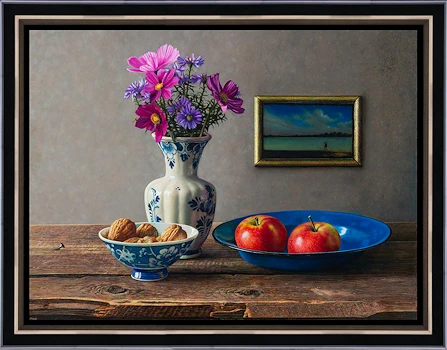 Stillleben mit Feldstrauß von Herman Tulp | stillleben GemÃ¤lde in oel auf Holz 43 x 53 cm