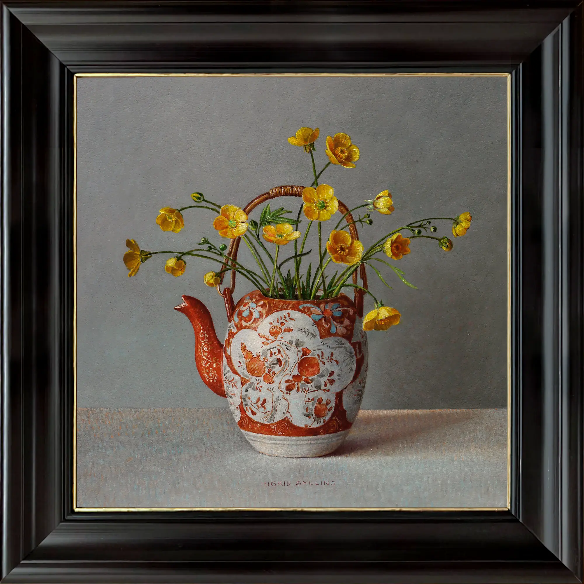 Boterbloemen in Chinese theepot