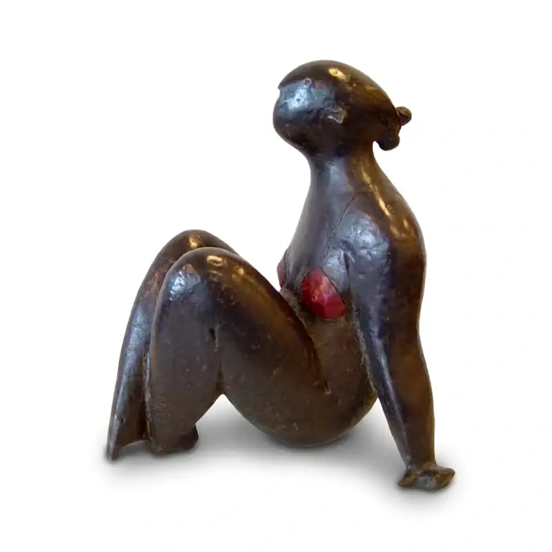 Von unten nach oben von Jan de Graaf | figur Skulptur in Bronze Auflage 8 13 cm hoch x 16 cm breit