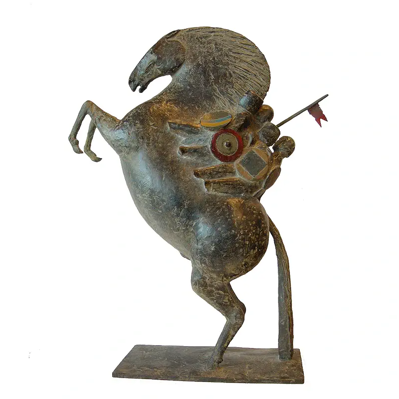 Heemskinderen VII van Jan de Graaf | dieren beeld in brons oplage 8 42 cm hoog 26 cm br