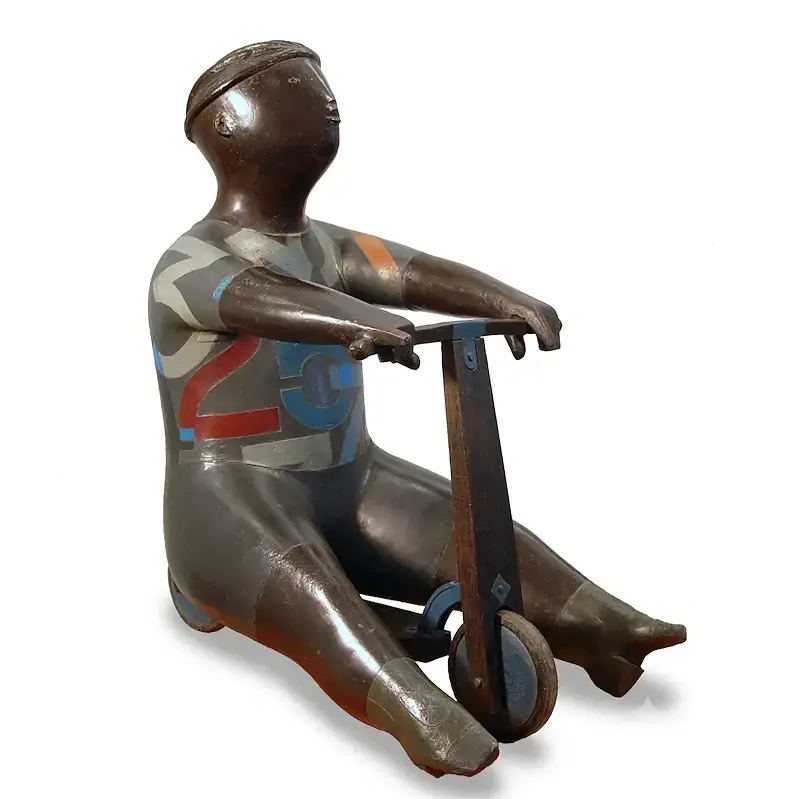 Stepje van Jan de Graaf | figuur beeld in brons unicum 50 cm hoog en breed
