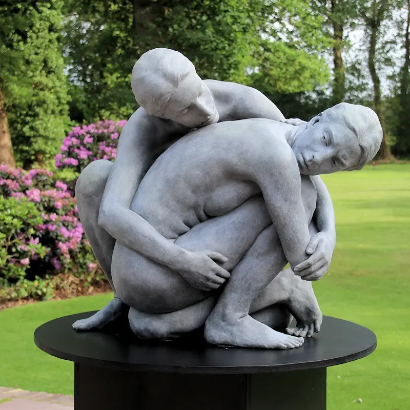 Echo by Jana Buttner | figure sculpture in bronze edition of 8 80 cm high x 78 cm wide