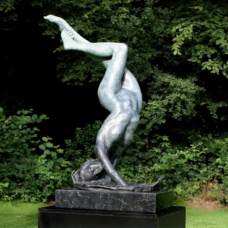 Awakening by Jana Buttner | figure sculpture in bronze edition of 6 108 cm high x 50 cm wide