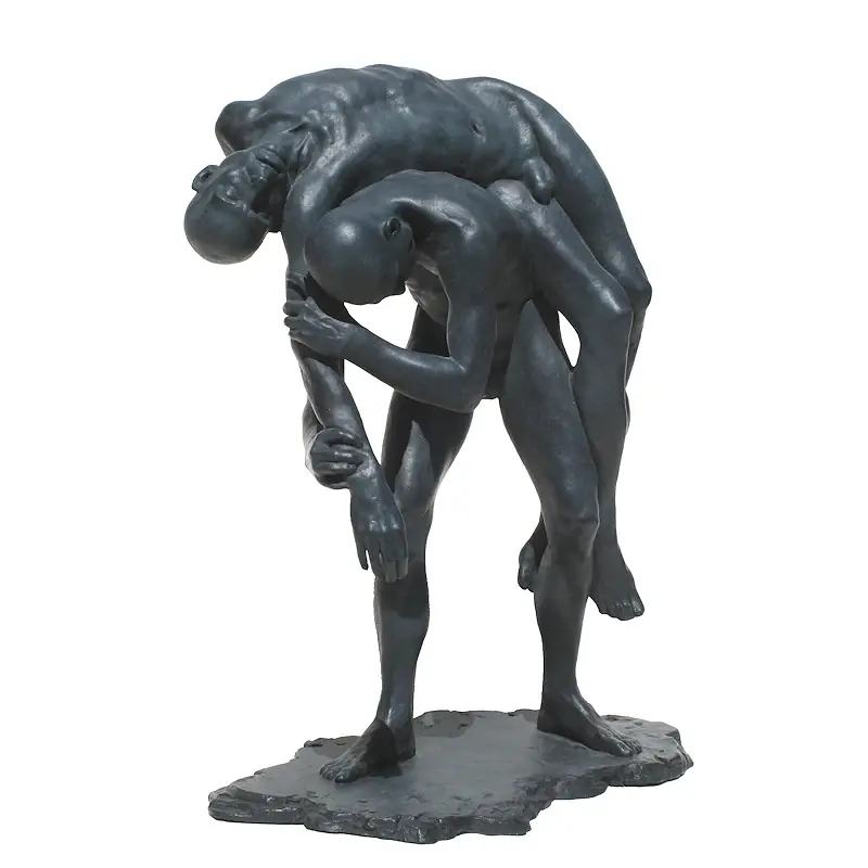 Burden S by Jana Buttner | figure sculpture in bronze edition of 10 36 cm high x 28 cm wide