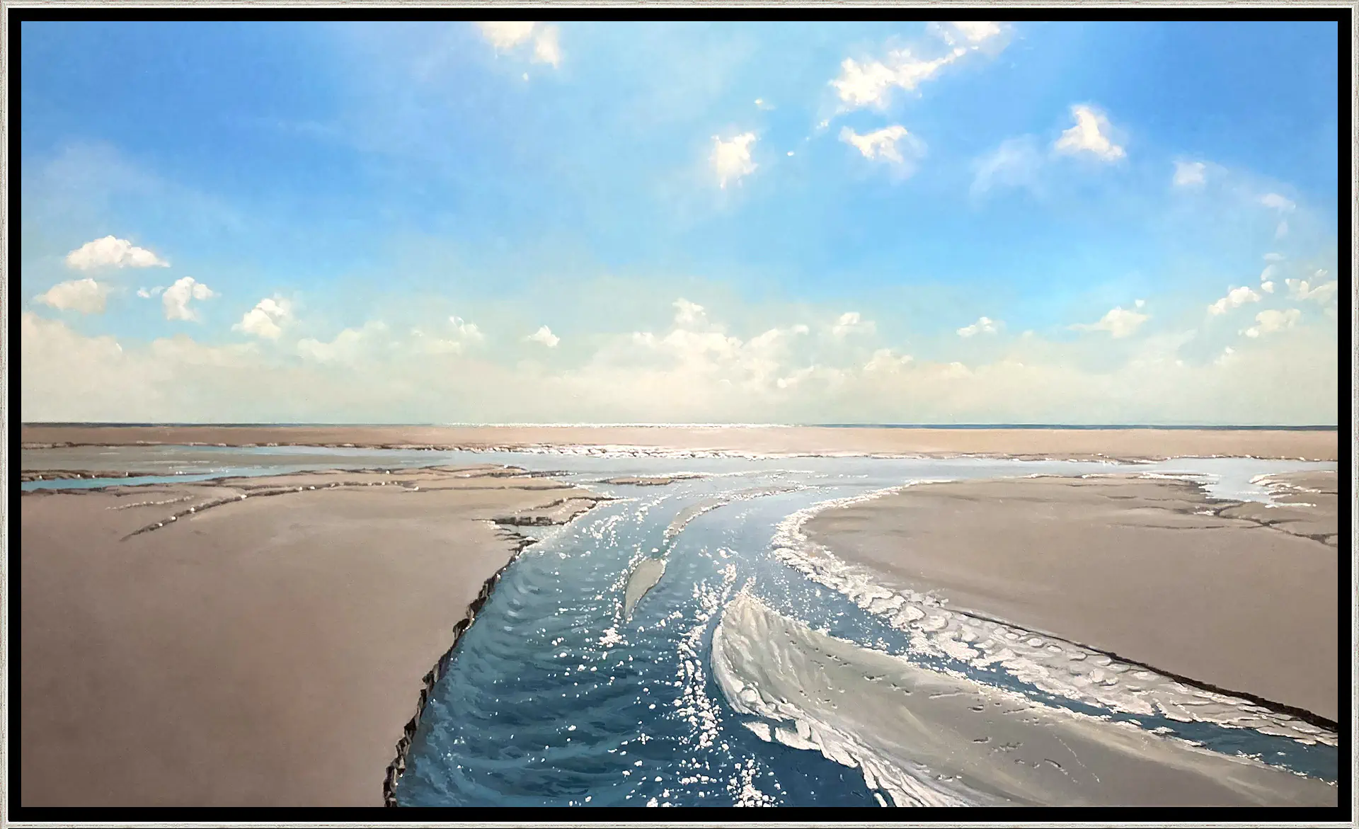 Strandkanal im Gegenlicht