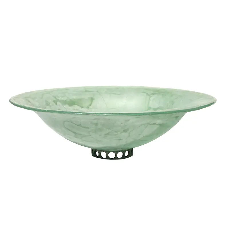 Lentegroen van Jelle Leek | landschap beeld in glas unicum 57 cm diameter