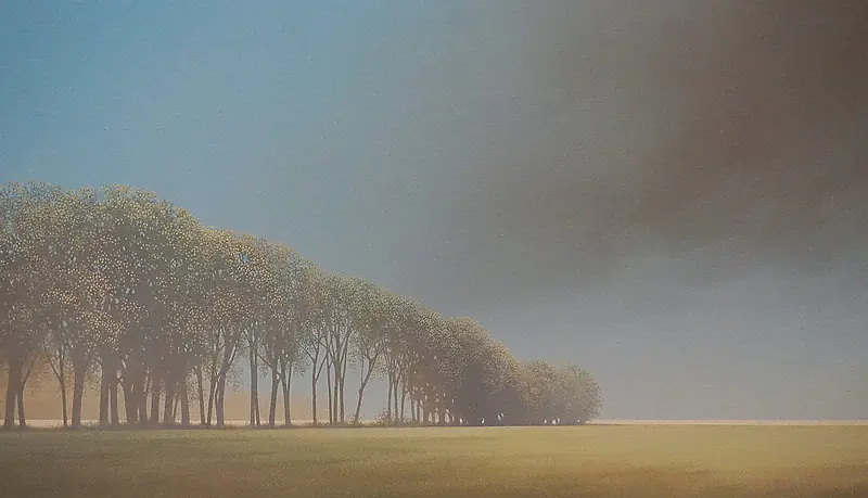Am Bach entlang VII von Johan Abeling | landschaft Gemälde in Öl auf Holz 31 x 46 cm