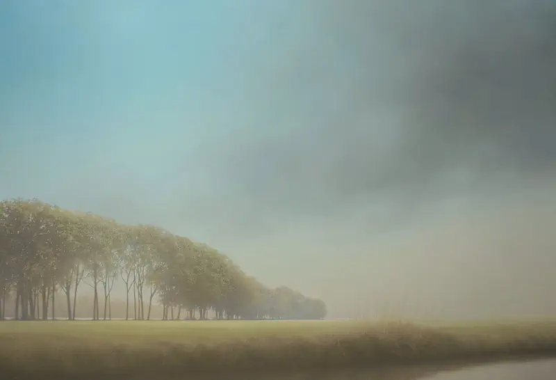 Oktober von Johan Abeling | landschaft Gemälde in Öl auf Holz 75 x 103 cm