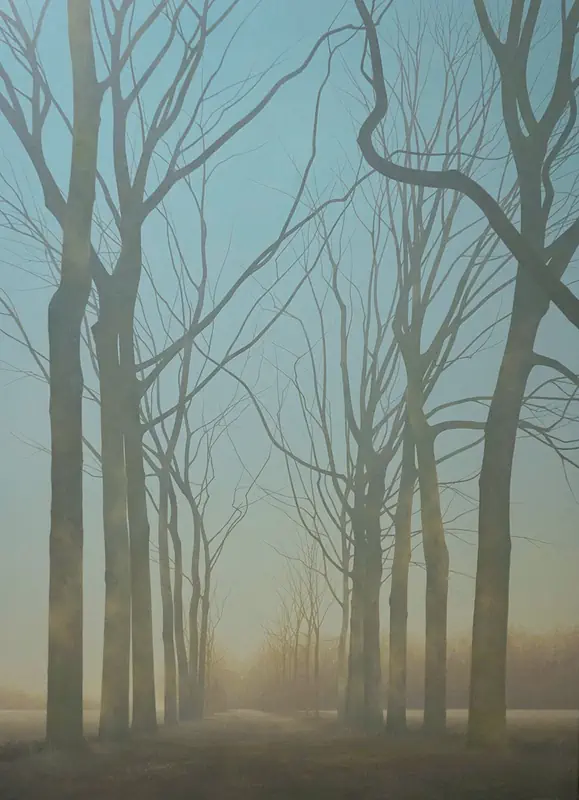 Tempelbosweg von Johan Abeling | landschaft Gemälde in Öl auf Holz 78 x 101 cm