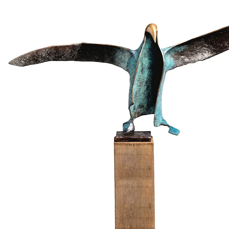 Albatros Odyssee 1: Die Reise beginnt von Leon Veerman | tier Skulptur in Bronze Auflage 8 150 cm hoch