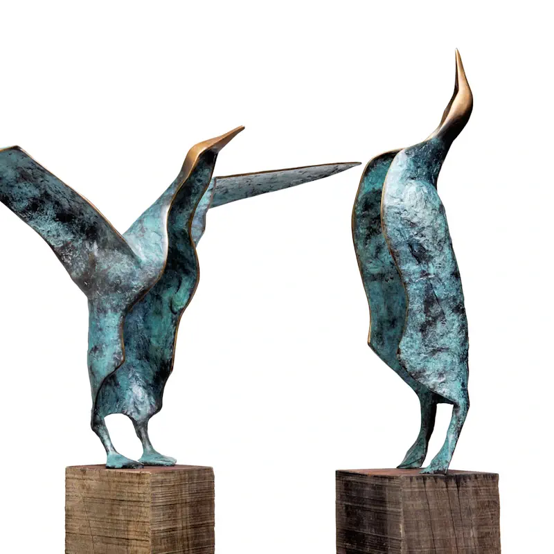 Albatros Odyssee 3: Das Wiedersehen von Leon Veerman | tier Skulptur in Bronze Auflage 8 160 cm hoch