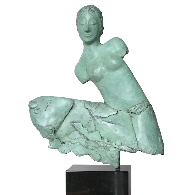 Europa en de stier van Marion Visione | figuur beeld in brons oplage 10 48 cm hoog
