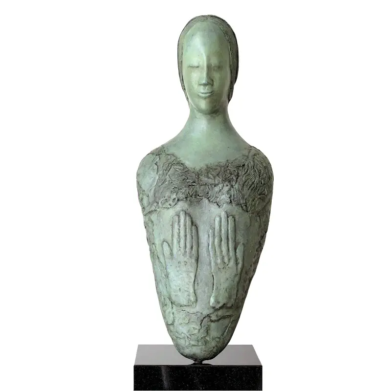 Innocence by Marion Visione | figure sculpture in bronze edition of 12 60 cm high