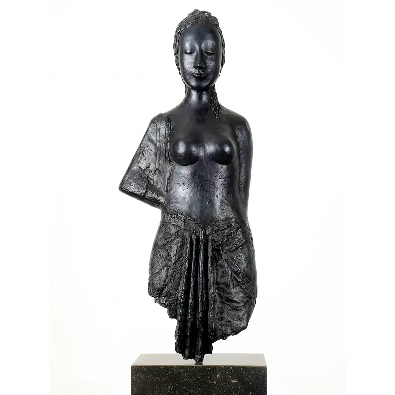 Sibyl by Marion Visione | figure sculpture in bronze edition of 8 82 cm high